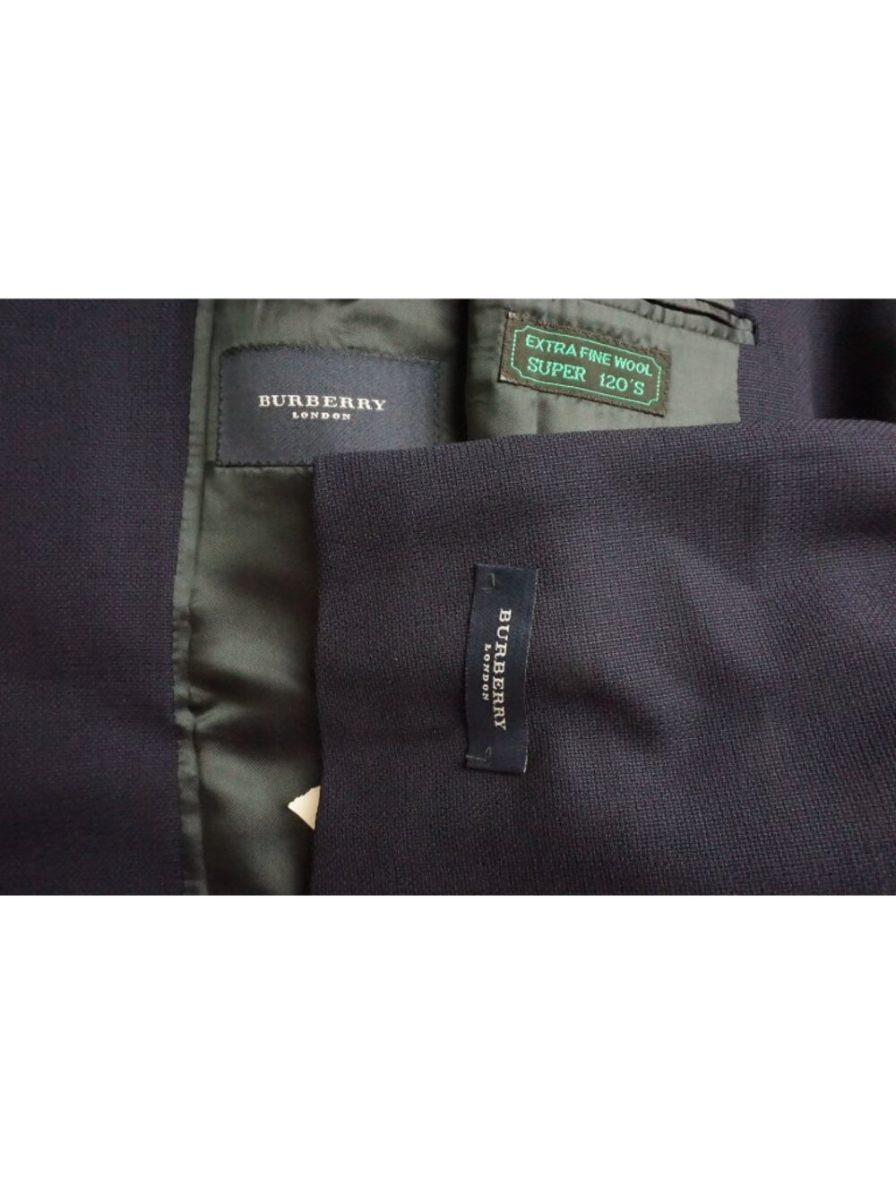 Burberry Navy Blue Woven S120s Wool Sport Coat Jacket Sz 36R US Brand New